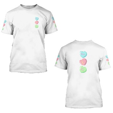 Discover Stack 'em Candy Hearts 3D T Shirts