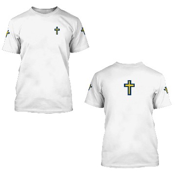 Discover Maize Blue Cross 3D T Shirts