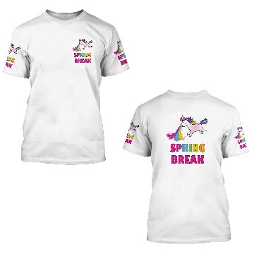 Discover spring-break-unicorn, puking unicorn 3D T Shirts