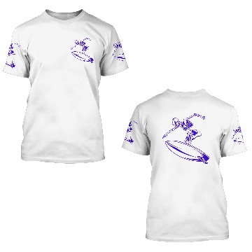Discover Surfing Skeleton 4c 3D T Shirts