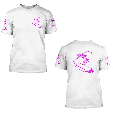 Discover Surfing Skeleton 4b 3D T Shirts