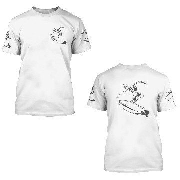 Discover Surfing Skeleton 4 3D T Shirts