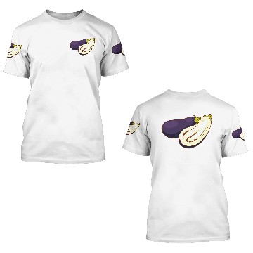 Discover Aubergine Eggplant Brinjal 3D T Shirts