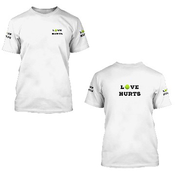 Discover Funny Tennis Team Player Gift Love Hurts Design 3D T Shirts