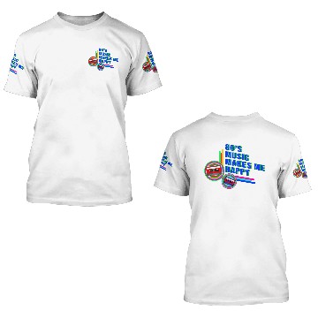 Discover 80s Music Makes Me Happy 3D T Shirts