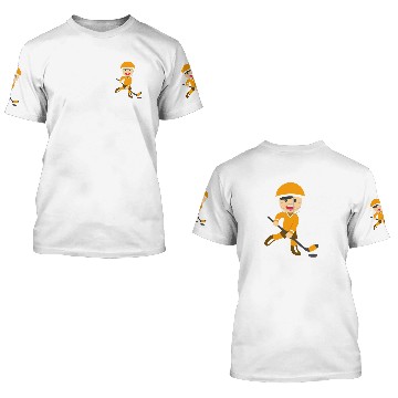 Discover ice hockey skate playing boy gift idea 3D T Shirts