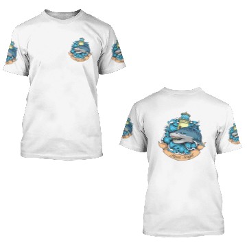 Discover Shark Attack Lighthouse 3D T Shirts