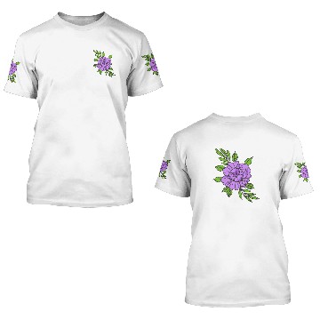 Discover Violet Flower 3D T Shirts