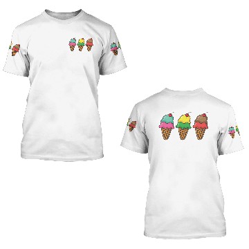 Discover Ice Cream Cones 3D T Shirts