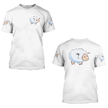 Discover lamb comic draw 3D T Shirts