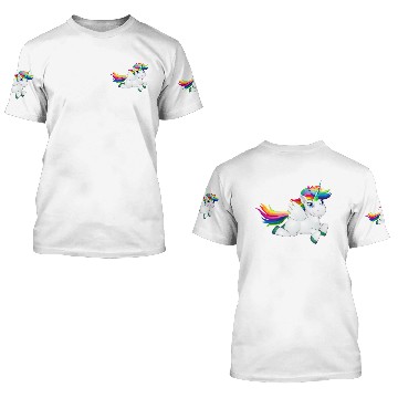 Discover Cute Rainbow Pony 3D T Shirts