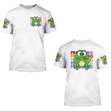 Discover Vintage Retro Pop Art Style Frog Toad Animals 3D T Shirts