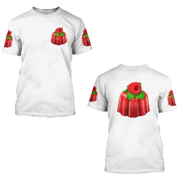 Discover jelly with raspberry 3D T Shirts