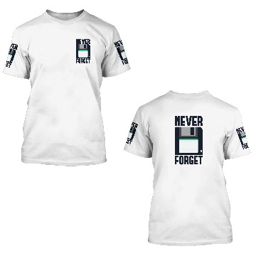 Discover Never Forget Computer PC Floppy Disk 3D T Shirts