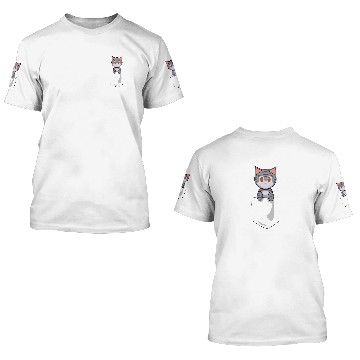 Discover Pocket Cat Tabby Gray 3D T Shirts