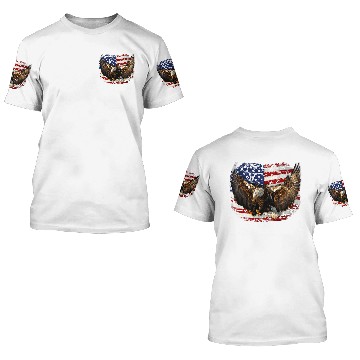 Discover eagle USA flag freedom 3D T Shirts