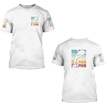 Discover Animal Print Gift Dolphin 3D T Shirts