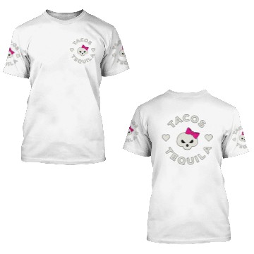 Discover Sugar Skull Tacos Tequila 3D T Shirts