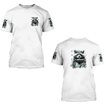 Discover Animal Print Gift El Mapache 3D T Shirts