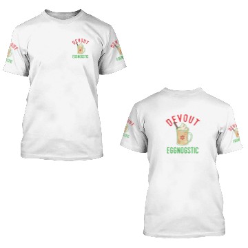 Discover Devout Eggnostic Funny Eggnog Design for Egg Nog Lovers 3D T Shirts