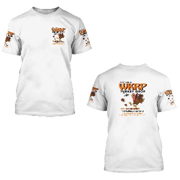 Discover First annual WKRP Turkey Drop with Les Nessman 3D T Shirts