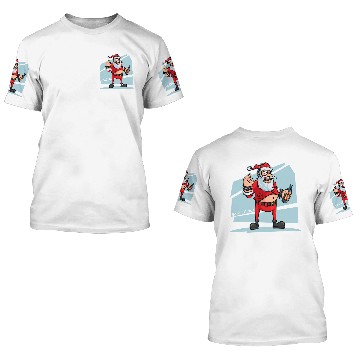 Discover Hail Santa Anti Christmas Satan Claus Xmas 3D T Shirts