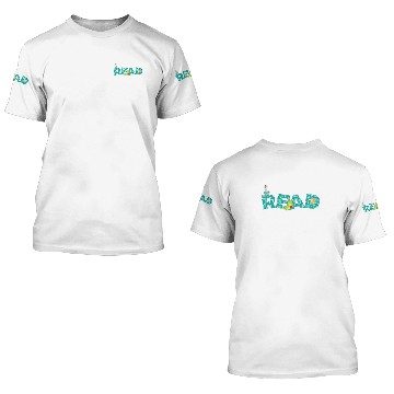 Discover Read Patterned Book Letters Readers Birthday 3D T Shirts
