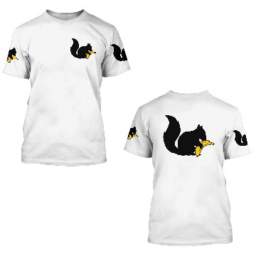 Discover banana eat hunger delicious fruit black squirrel r 3D T Shirts