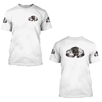 Discover silver leather watch 3D T Shirts