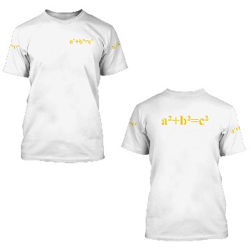 Discover a²+b²=c² - Pythagoras - maths - Albert Einstein 3D T Shirts