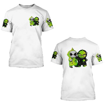 Discover Christmas funny character and Jack Skellington 3D T Shirts