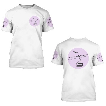 Discover Gondola / cable car with eagle purple 3D T Shirts