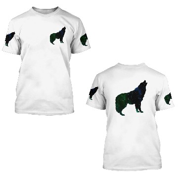 Discover Galaxy wolf 3D T Shirts