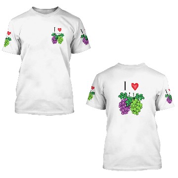 Discover I love grape 3D T Shirts