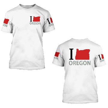 Discover I love Oregon 3D T Shirts