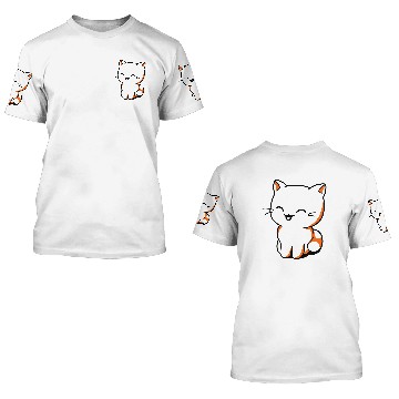 Discover Kawaii cat 3D T Shirts