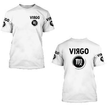 Discover Virgo Jungfrau Sternzeichen Zodiac astrological si 3D T Shirts