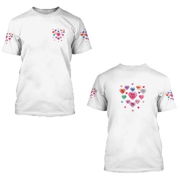 Discover Valentine's Day Heart Candy 3D T Shirts for Men Woman