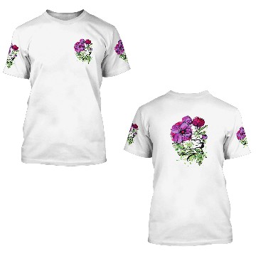 Discover Pink Peony Flower 3D T Shirts