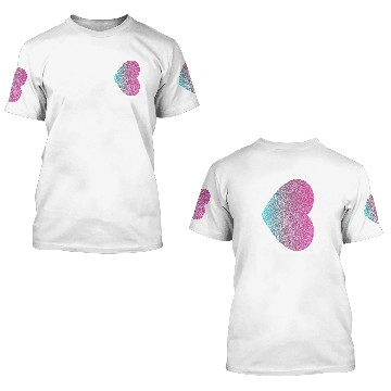 Discover So pretty- sparkly pink & light blue! 3D T Shirts