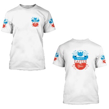 Discover Happy easter easter egg 3D T Shirts