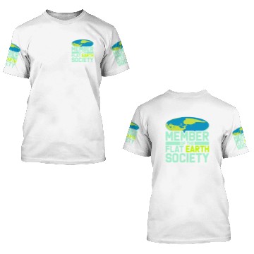 Discover flat earth merchandise 3D T Shirts