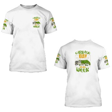 Discover Garbage Day Recycling Trash Truck 3D T Shirts