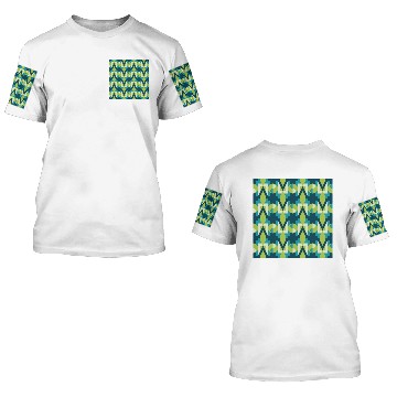 Discover Ikat Geometric Abstract Modern Retro Pattern 3D T Shirts