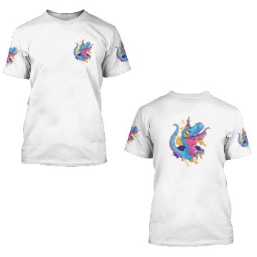 Discover Dino Rainbow Unicorn 3D T Shirts