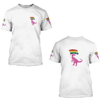 Discover LGBT Supporter Pride Awareness gay couple Lambda 3D T Shirts