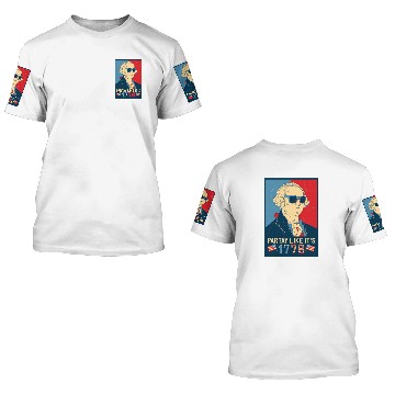 Discover Crazy George Washington Merica 3D T Shirts