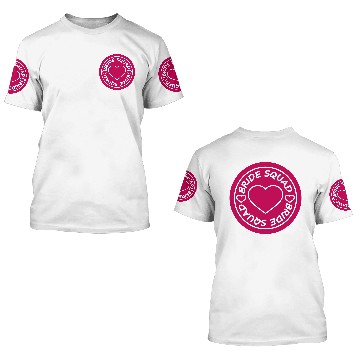 Discover bride squad heart circle ring wedding marry engage 3D T Shirts