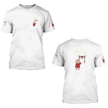 Discover Chinese Pig with fireworks and traditional archway 3D T Shirts