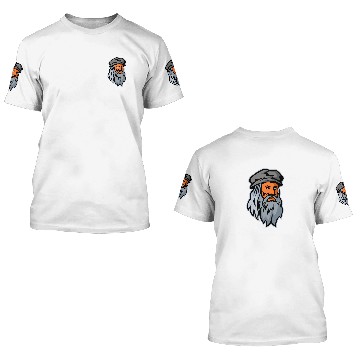 Discover Leonardo da Vinci Head Mascot 3D T Shirts